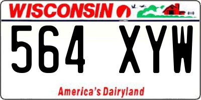 WI license plate 564XYW