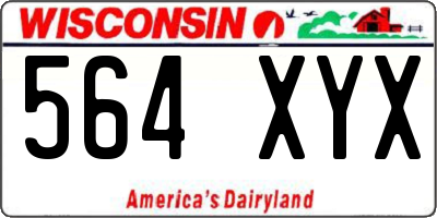 WI license plate 564XYX