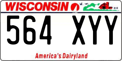 WI license plate 564XYY