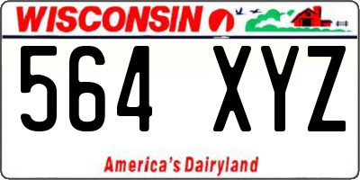 WI license plate 564XYZ