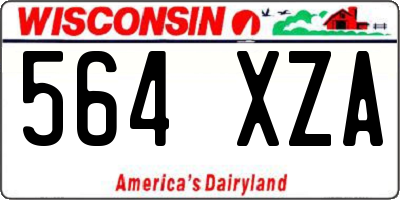 WI license plate 564XZA