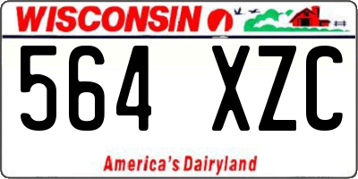 WI license plate 564XZC
