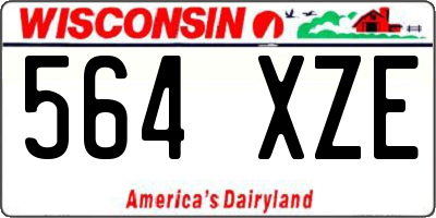 WI license plate 564XZE