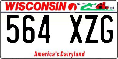 WI license plate 564XZG
