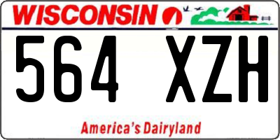 WI license plate 564XZH