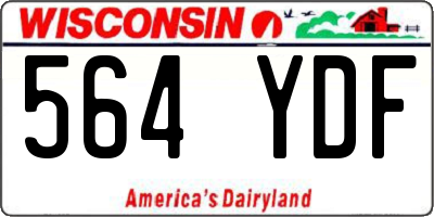 WI license plate 564YDF