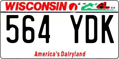 WI license plate 564YDK