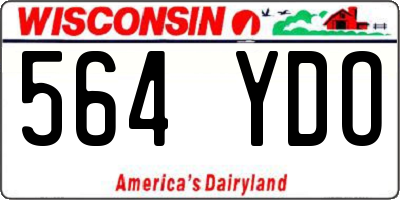WI license plate 564YDO