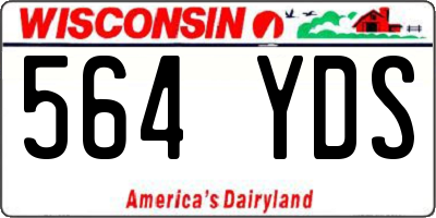 WI license plate 564YDS