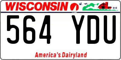 WI license plate 564YDU