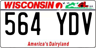 WI license plate 564YDV