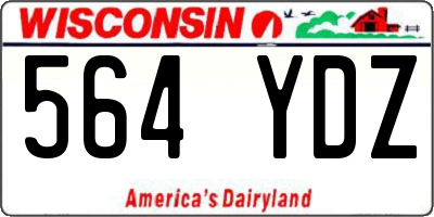WI license plate 564YDZ