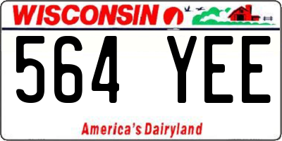 WI license plate 564YEE