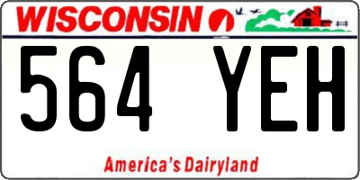 WI license plate 564YEH