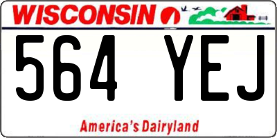 WI license plate 564YEJ