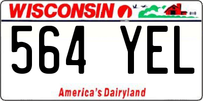 WI license plate 564YEL