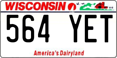 WI license plate 564YET