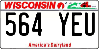 WI license plate 564YEU