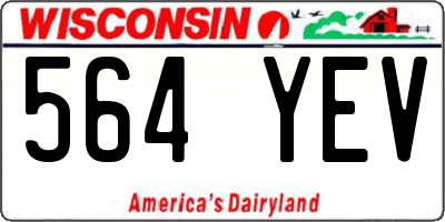 WI license plate 564YEV