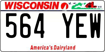 WI license plate 564YEW