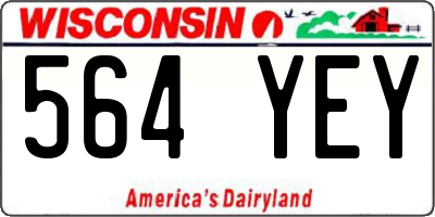 WI license plate 564YEY
