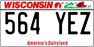 WI license plate 564YEZ