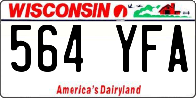 WI license plate 564YFA