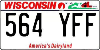 WI license plate 564YFF