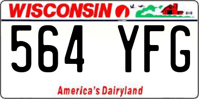 WI license plate 564YFG