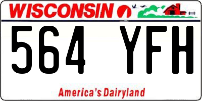 WI license plate 564YFH