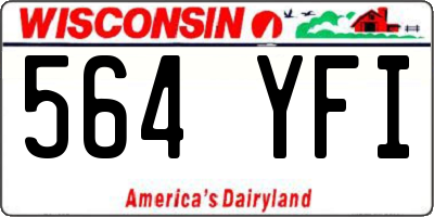 WI license plate 564YFI
