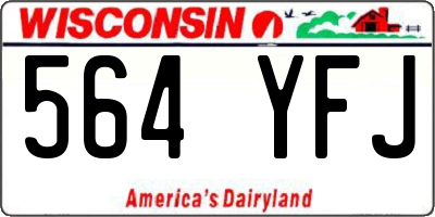 WI license plate 564YFJ