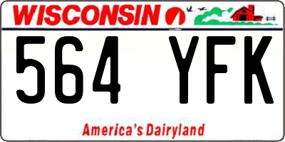 WI license plate 564YFK