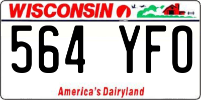 WI license plate 564YFO