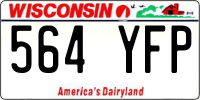 WI license plate 564YFP