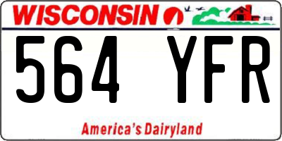 WI license plate 564YFR