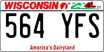 WI license plate 564YFS