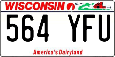 WI license plate 564YFU