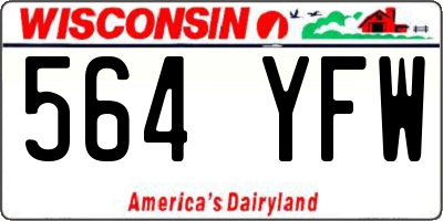 WI license plate 564YFW
