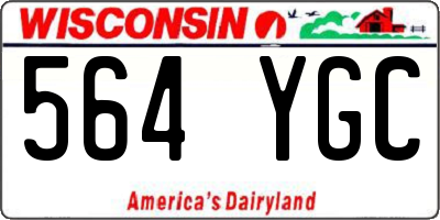 WI license plate 564YGC