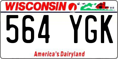 WI license plate 564YGK