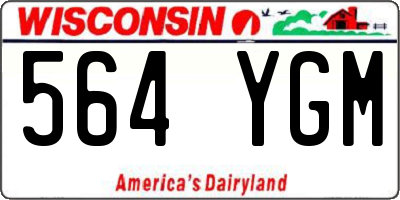 WI license plate 564YGM