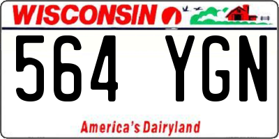 WI license plate 564YGN