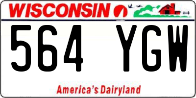 WI license plate 564YGW