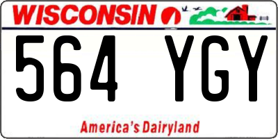 WI license plate 564YGY