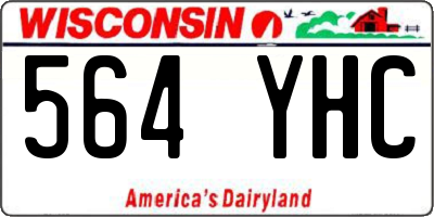 WI license plate 564YHC