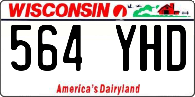 WI license plate 564YHD