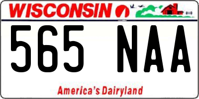 WI license plate 565NAA