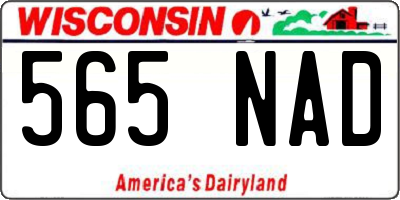 WI license plate 565NAD