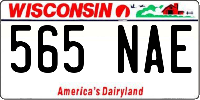 WI license plate 565NAE